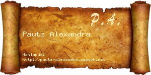 Pautz Alexandra névjegykártya